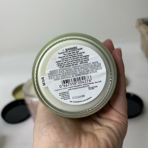 BATH AND BODY Single Wick 4 Candles Iced Dragonfruit Tea & Island Margarita 7oz - Picture 7 of 7